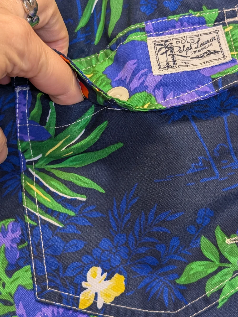 Polo Ralph Lauren Traveler Floral Printed Swim Trunks Shorts Resort Beach Cruise - Picture 9 of 15